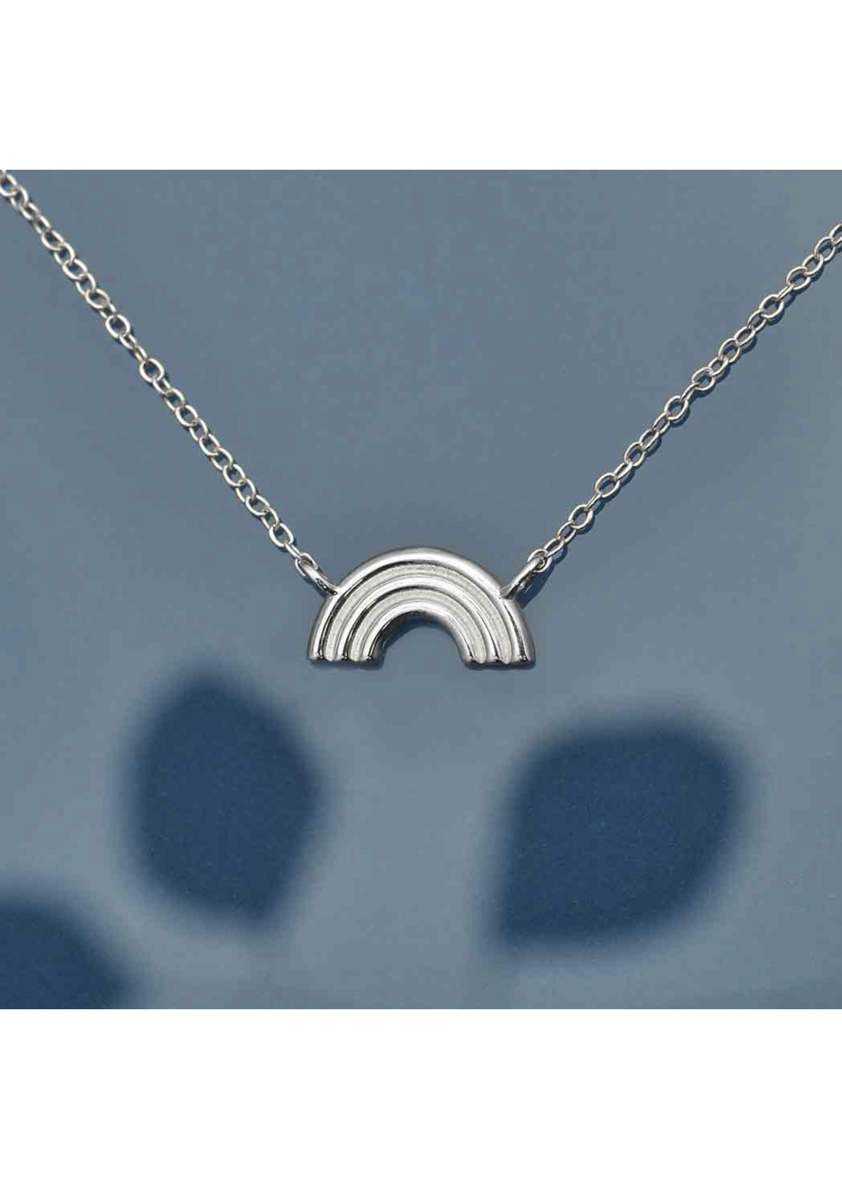 Nina Designs Sterling Silver Arch Rainbow Necklace