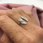 Nina Designs Sterling Silver Adjustable Angel Wing Ring