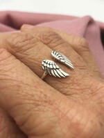 Nina Designs Sterling Silver Adjustable Angel Wing Ring