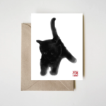 Rice & iInk Sweet Black Kitty Card