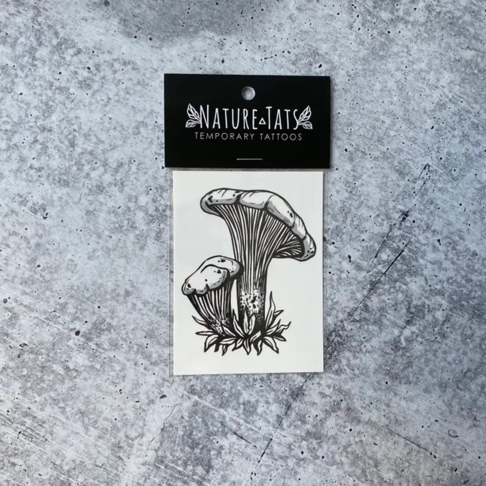 NatureTats Chanterelle Mushroom Temporary Tattoo