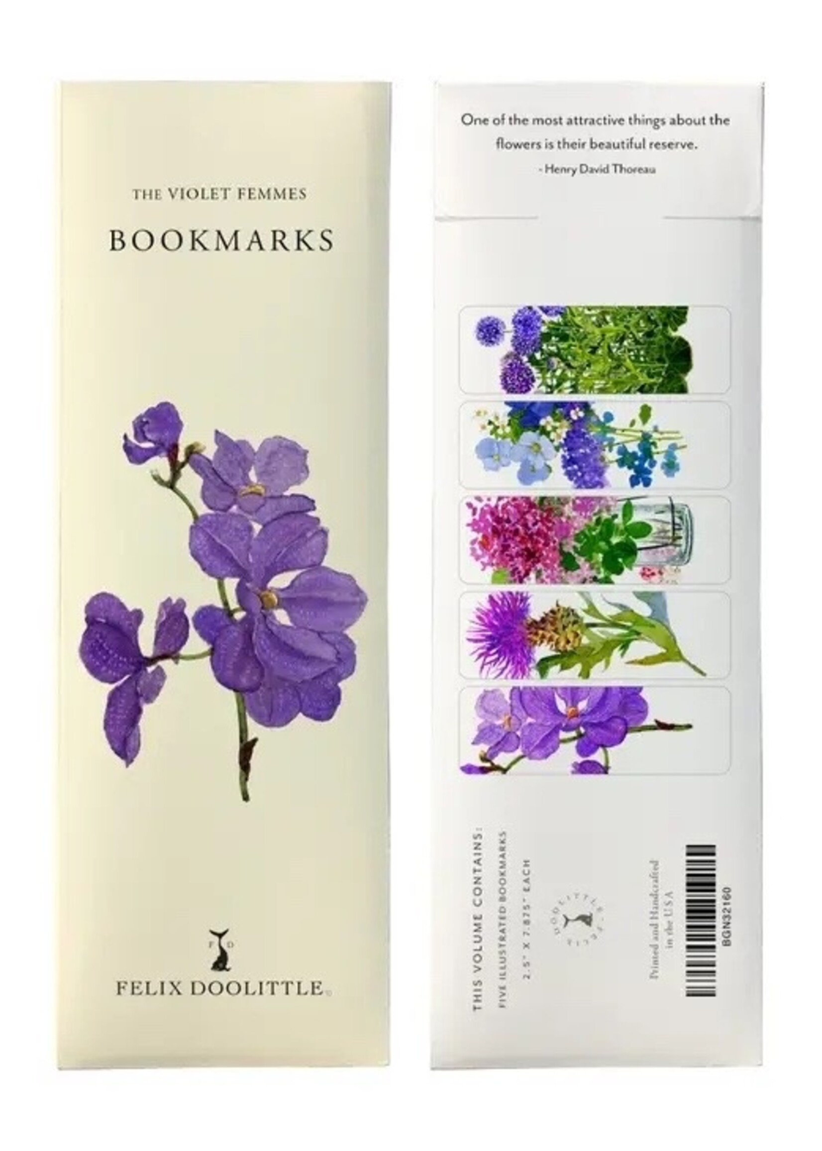 Felix Doolittle Bookmark Set the Violet Femmes