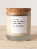 slow north Lemongrass + Tangerine Frosted Candle