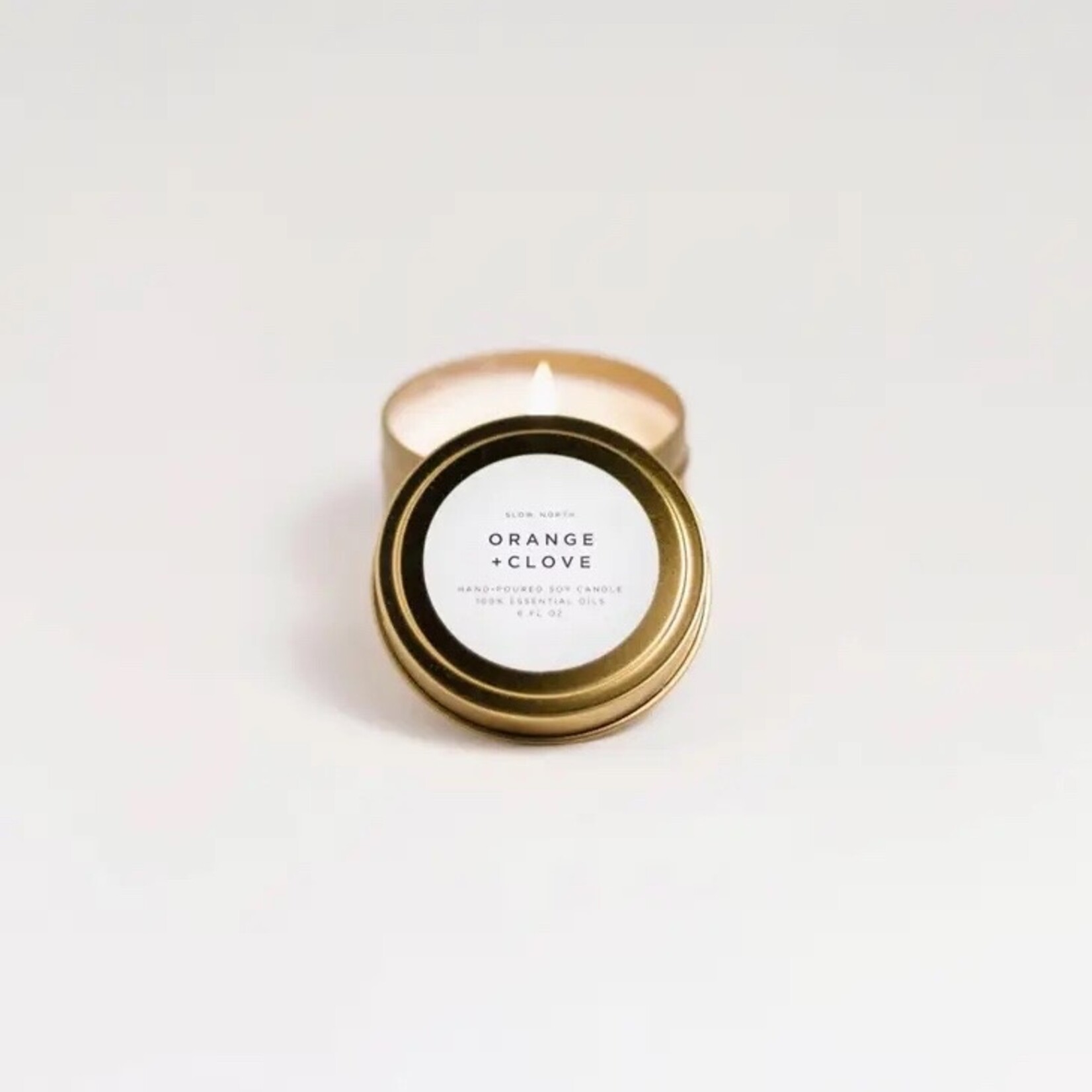 slow north Orange Clove Mini Candle