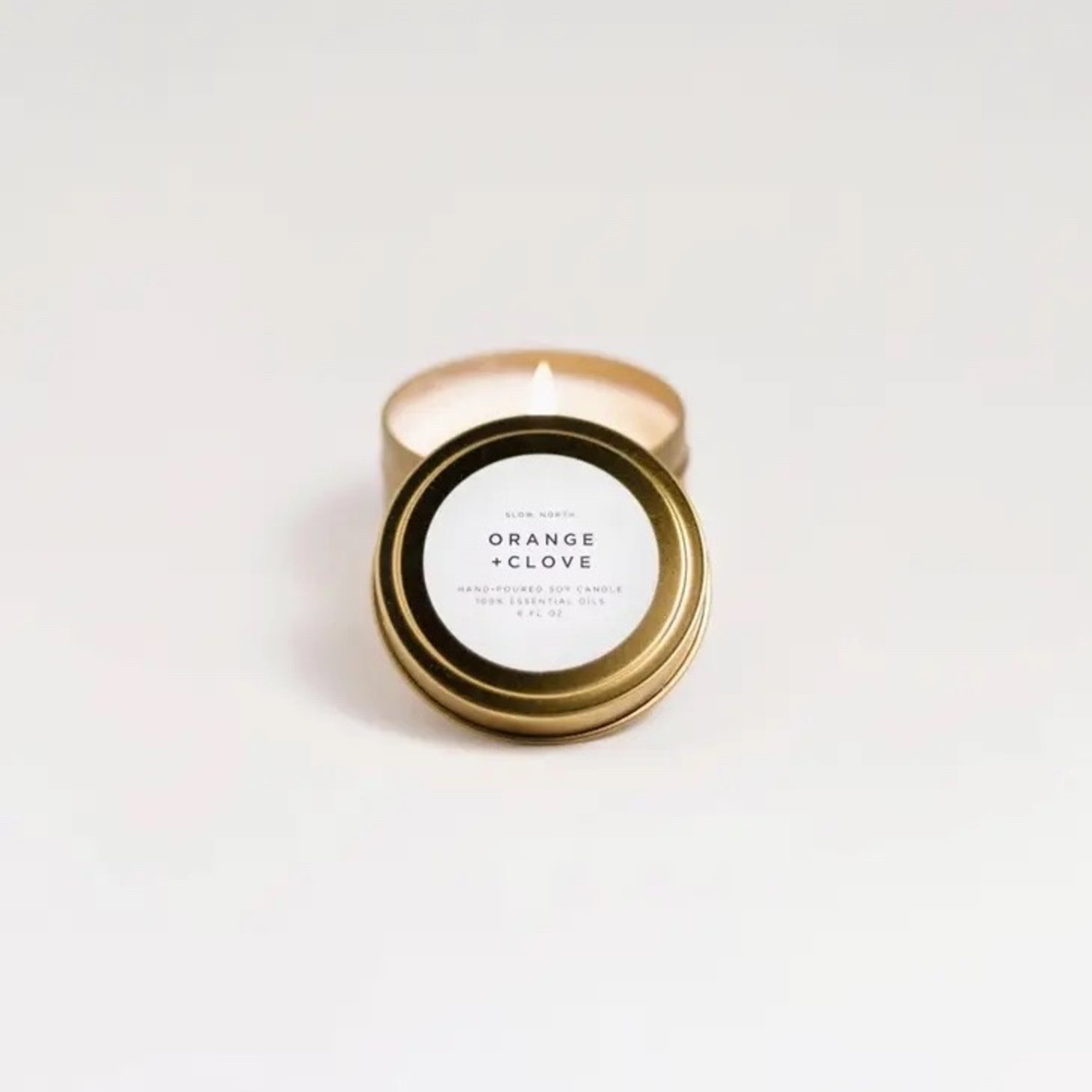 slow north Orange Clove Mini Candle