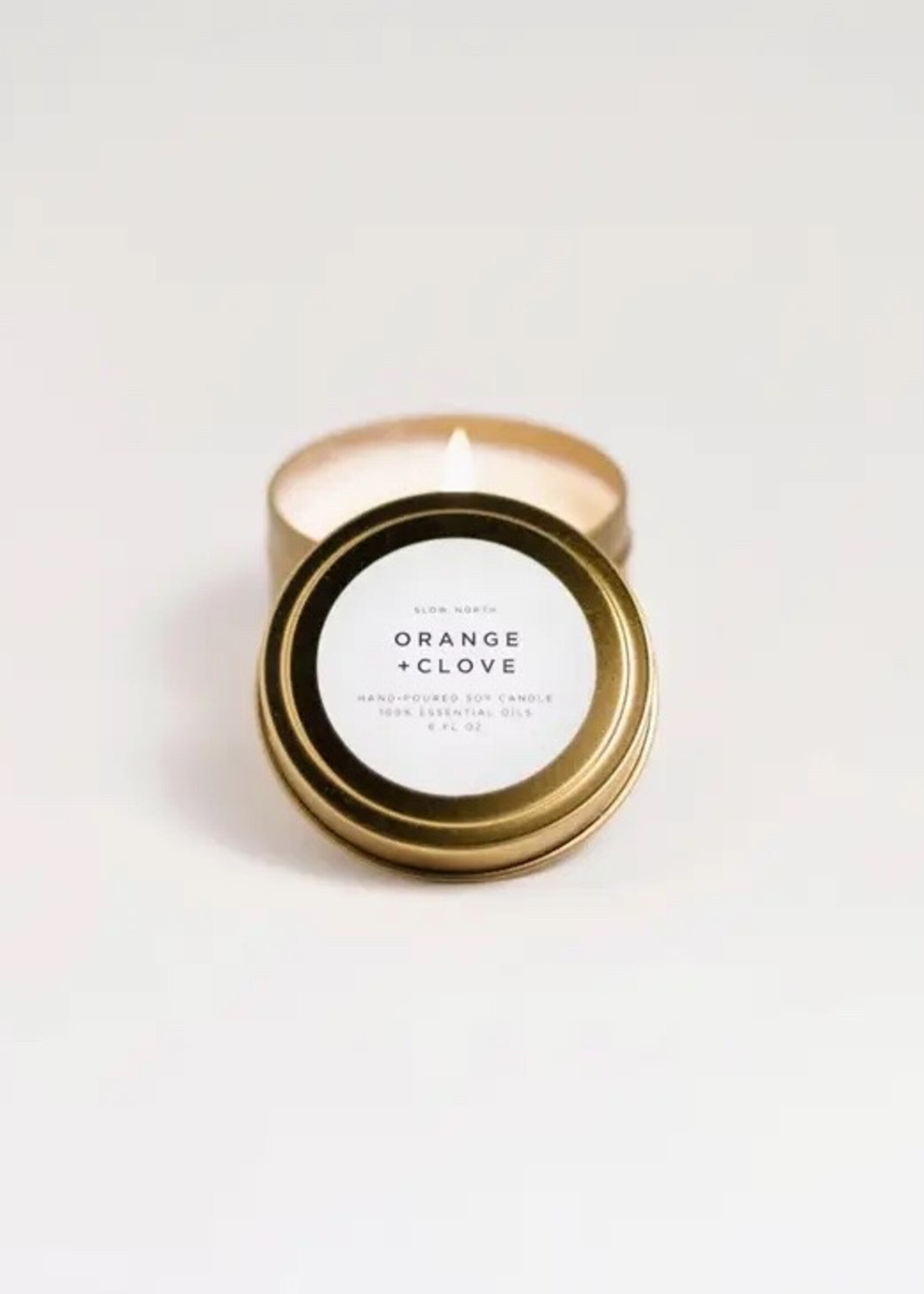 slow north Orange Clove Mini Candle