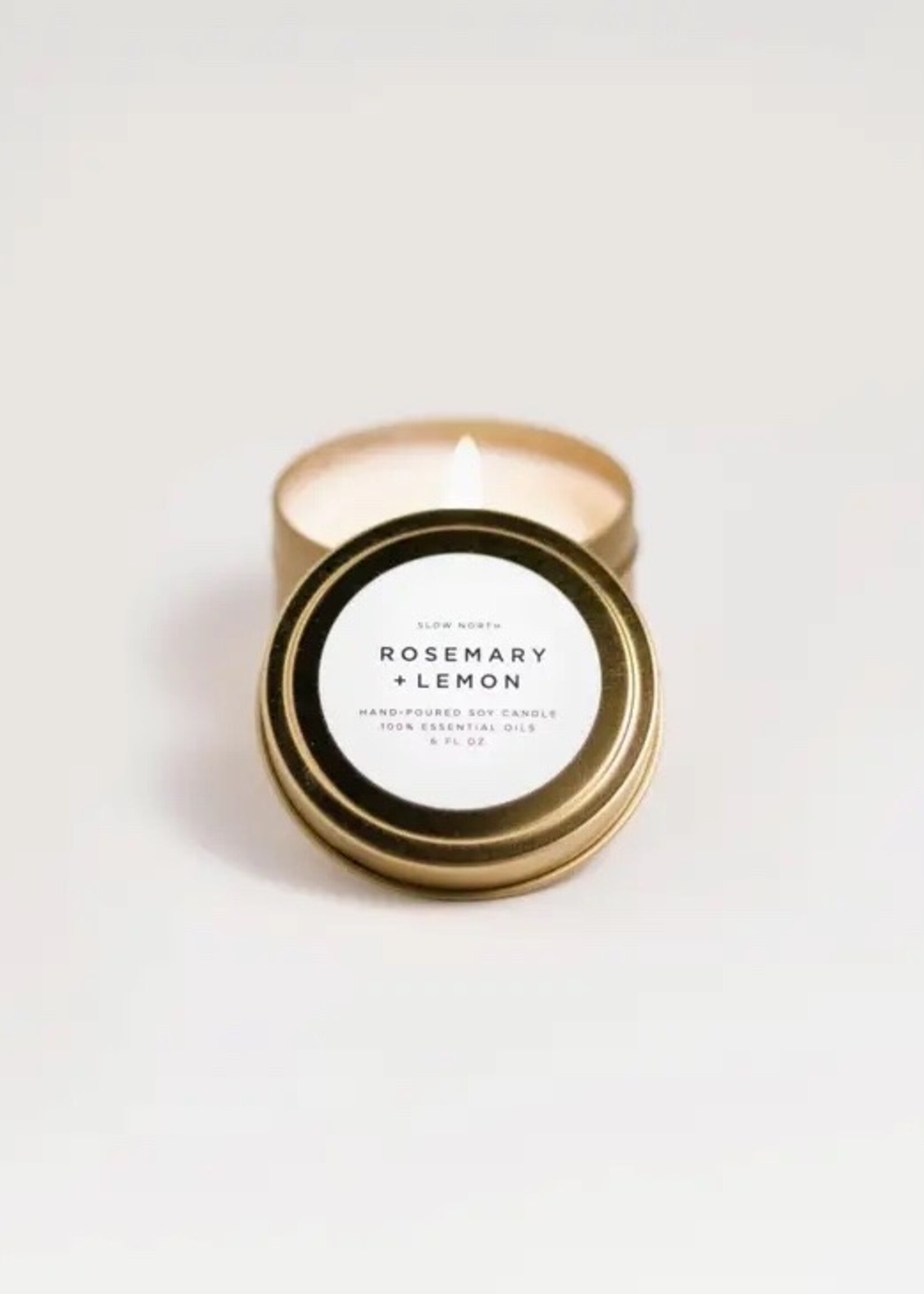 slow north Rosemary and Lemon Mini Candle