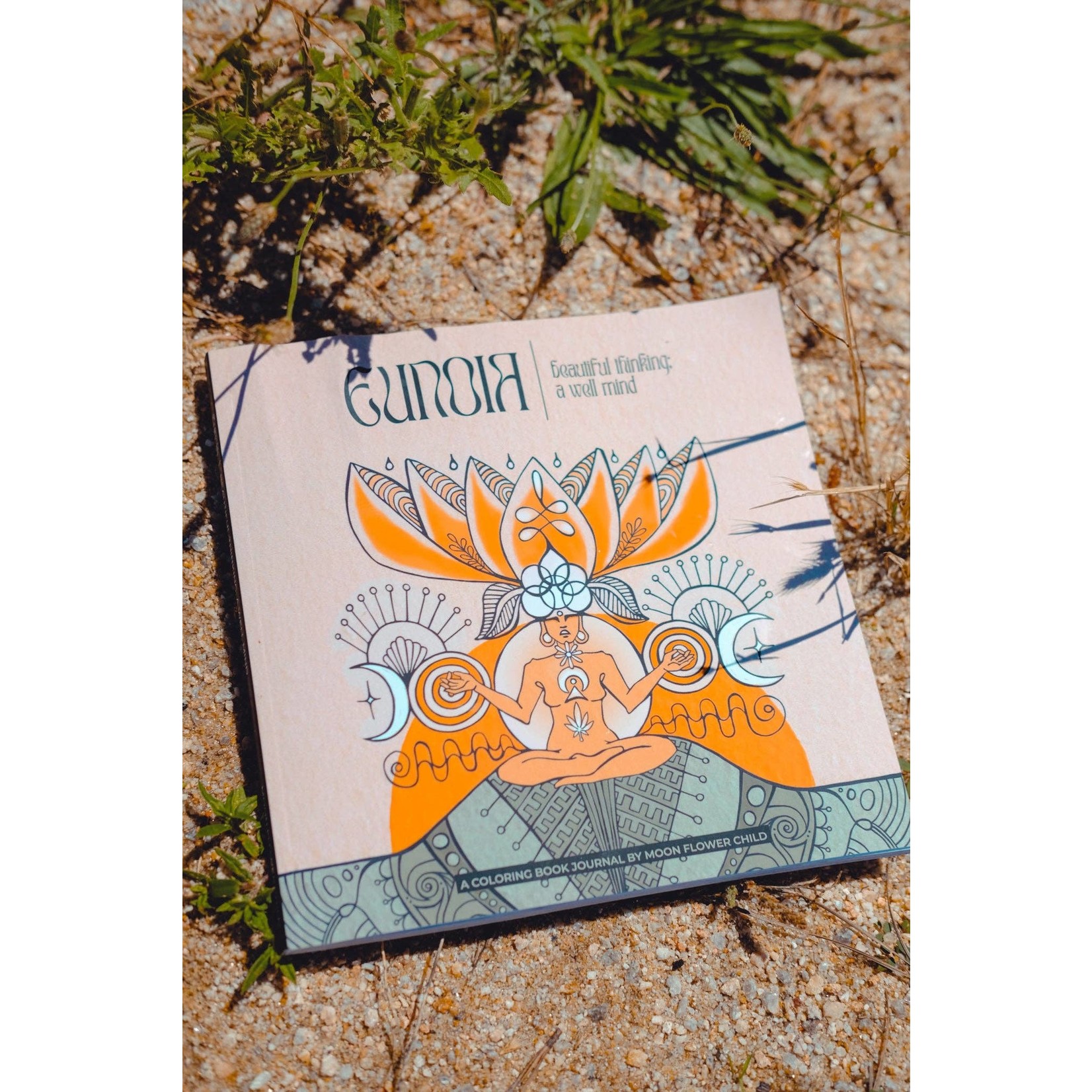 moon flower child Eunoia: Beautiful Thinking; a well mind - Mindful Coloring book