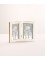 Mukhendu Carved Bone & Brass Hinged  Frame  5x7