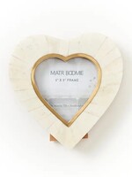 Mukhendu Carved Bone Heart Picture Frame 3x3