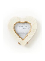 Mukhendu Carved Bone Heart Picture Frame 3x3