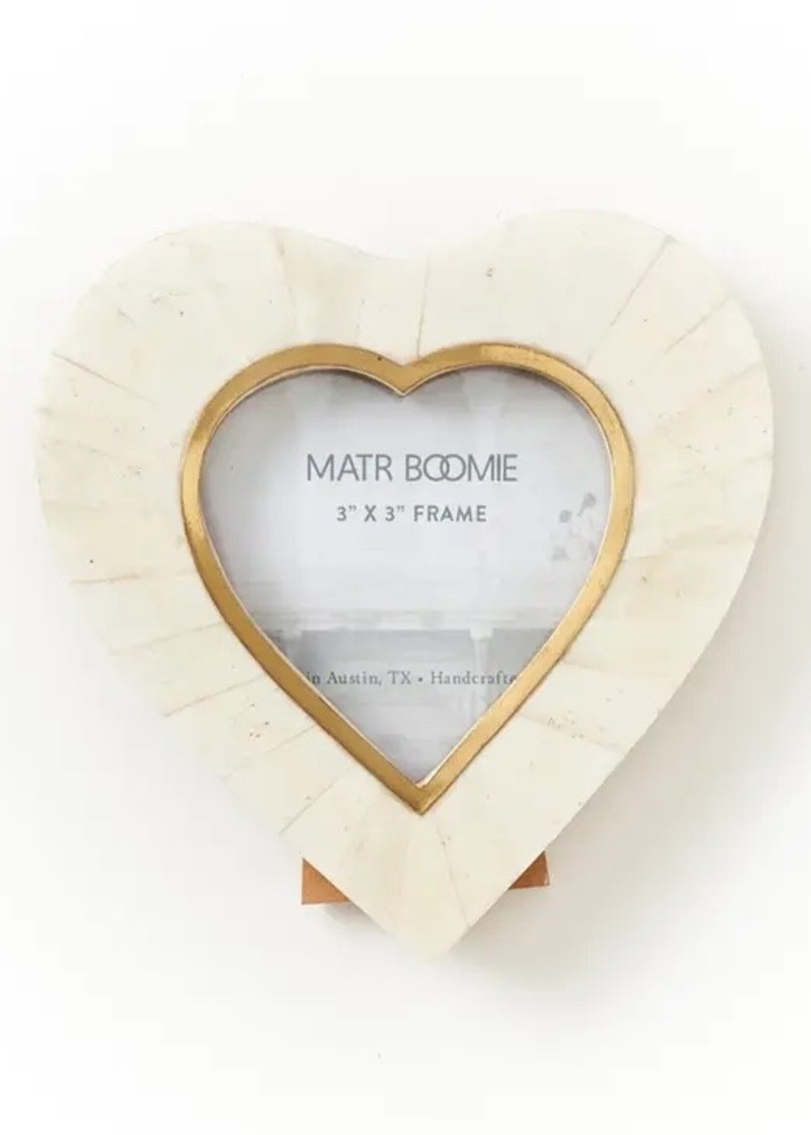 Mukhendu Carved Bone Heart Picture Frame 3x3