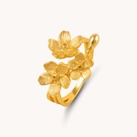 Gratinsta Gratinsta  Cherry blossom Bunch Gold Adjustable Ring