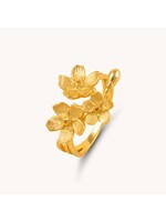 Gratinsta Gratinsta  Cherry blossom Bunch Gold Adjustable Ring
