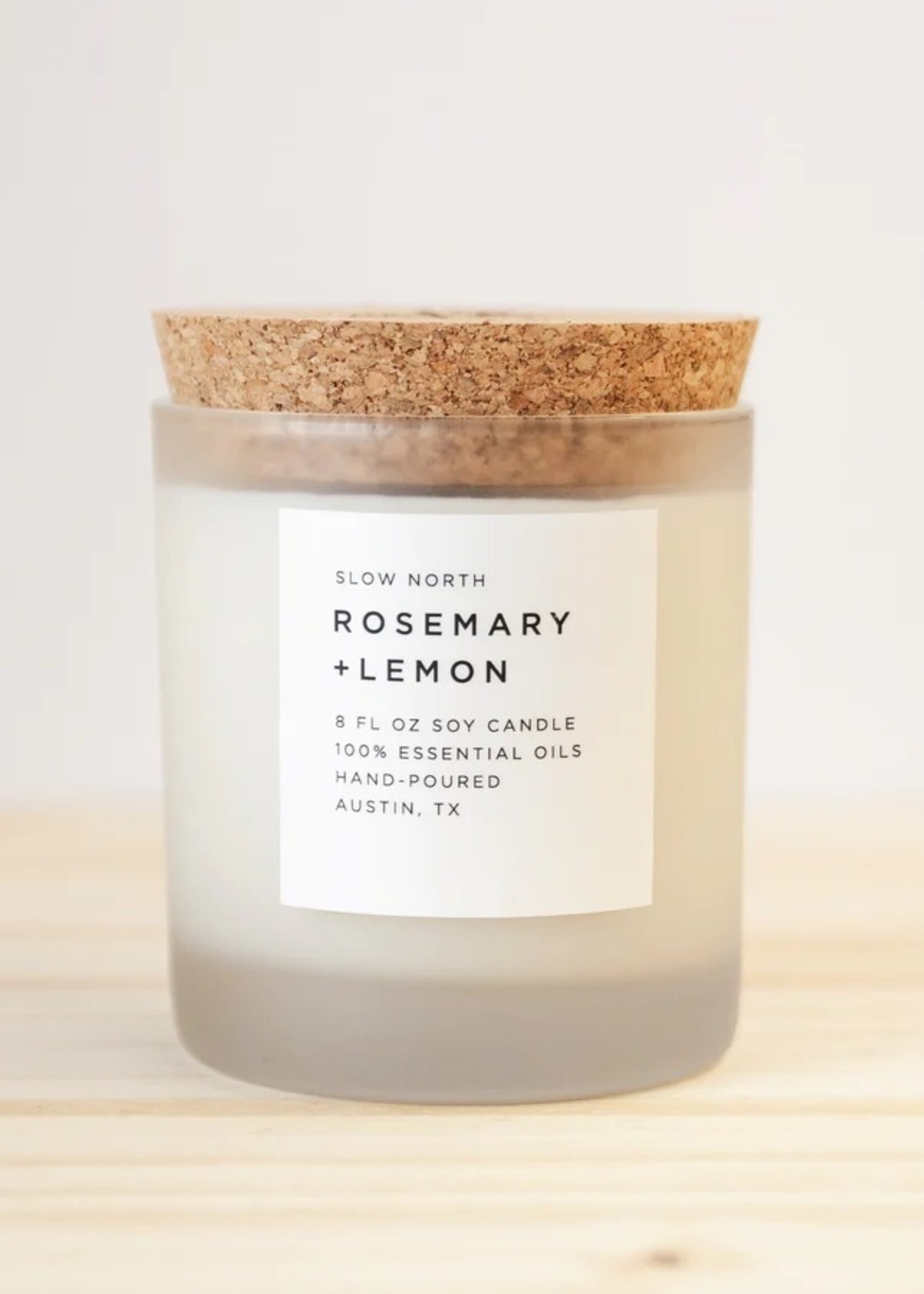 slow north Slow North  Rosemary + Lemon Frosted Candle