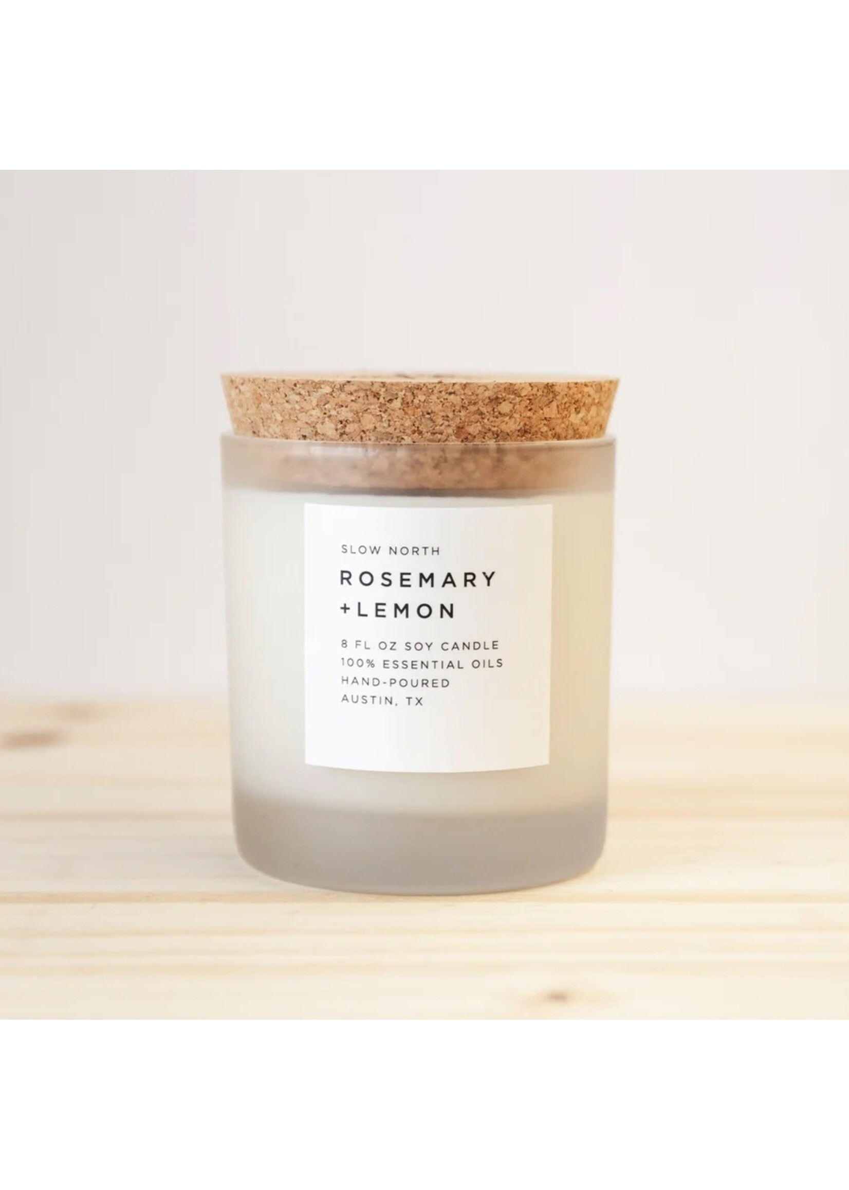 slow north Slow North  Rosemary + Lemon Frosted Candle