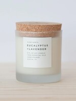 slow north Eucalyptus + Lavender Frosted Candle