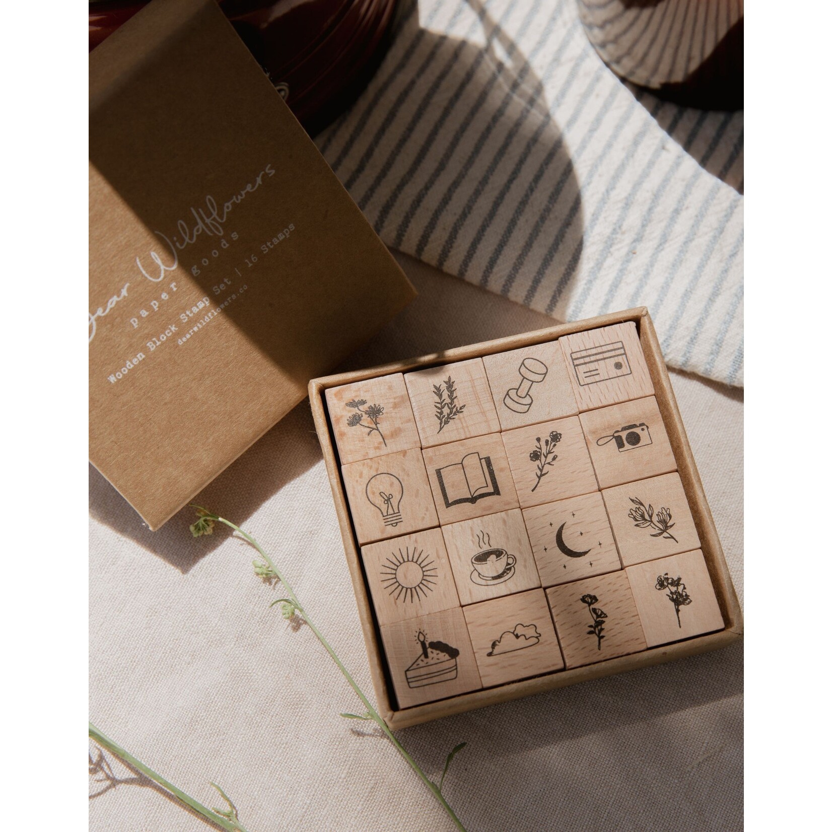 Dear Wildflowers Wooden Block Stamps