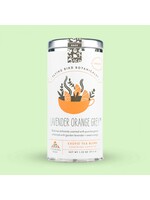 Treehouse Originals Flying bird Botanical Lavender Orange Grey Tea Bag Tin
