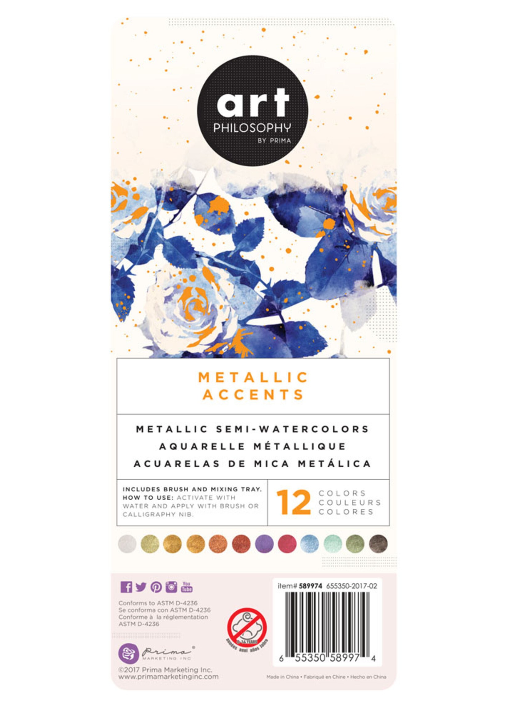 Art Philosophy Art Philosophy Metallic Accents watercolor