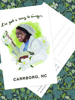 My Muses Card Shop Celebrate Libba Cotten Day ( Elizabeth Cotten ) with Exclusive Carrboro Postcards