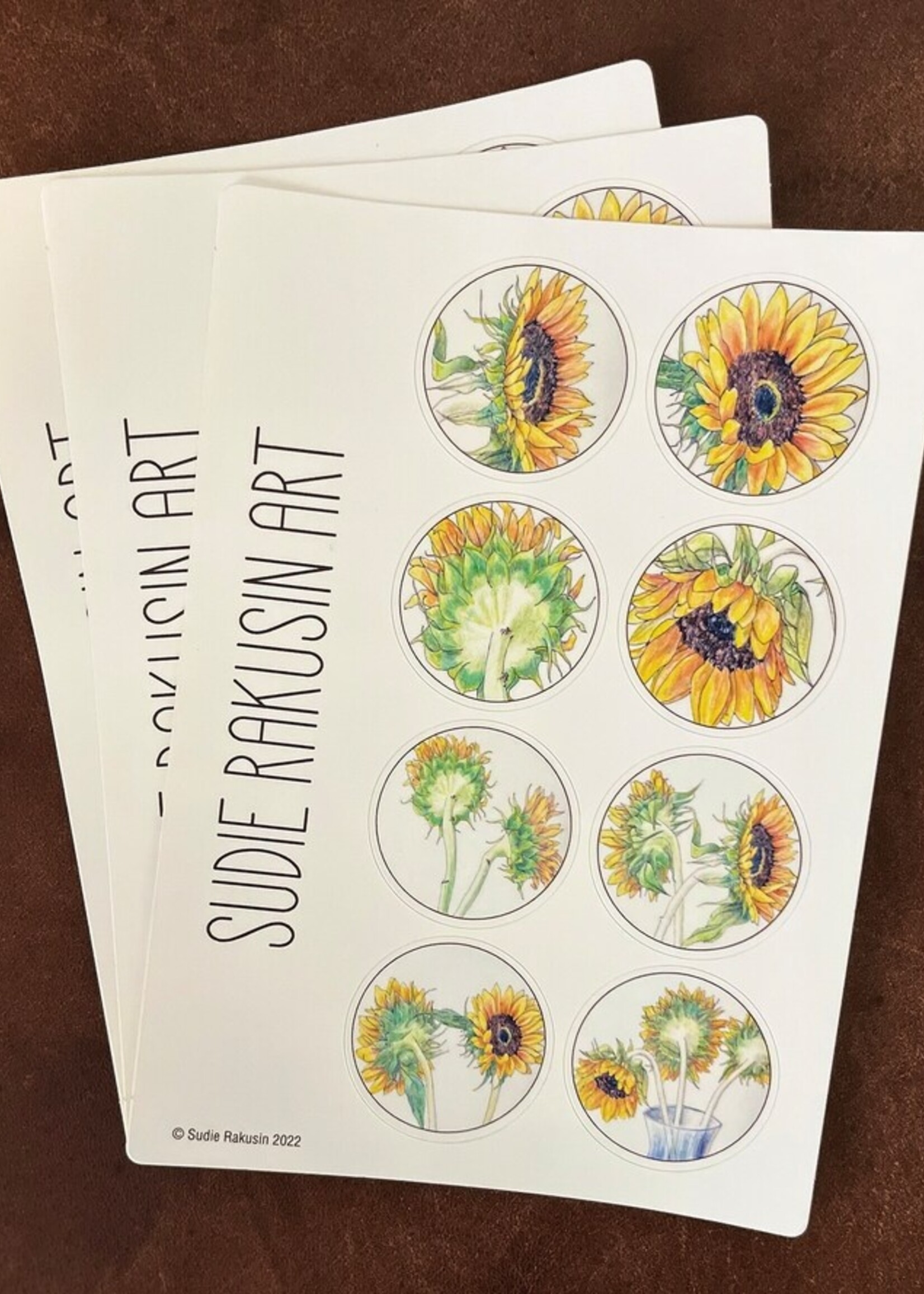Sudie Rakusin Art Sudie Rakusin Art Sunflower Stickers
