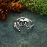 Nina Designs Nd Sterling Silver  Adjustable Branch & Mushroom Ring