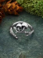 Nina Designs Nd Sterling Silver  Adjustable Branch & Mushroom Ring