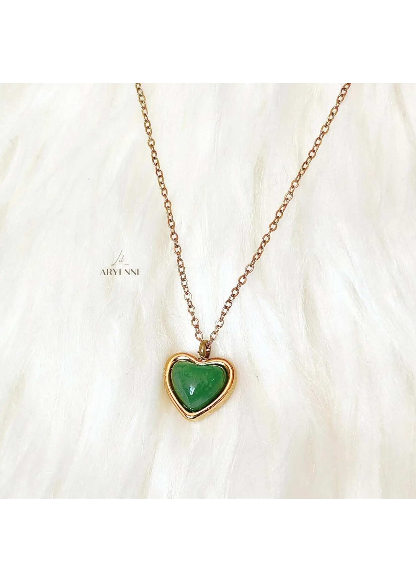 Aryenne Jewelry & Suncatchers Aryenne Jewelry Suncatchers Aventurine Heart Necklace