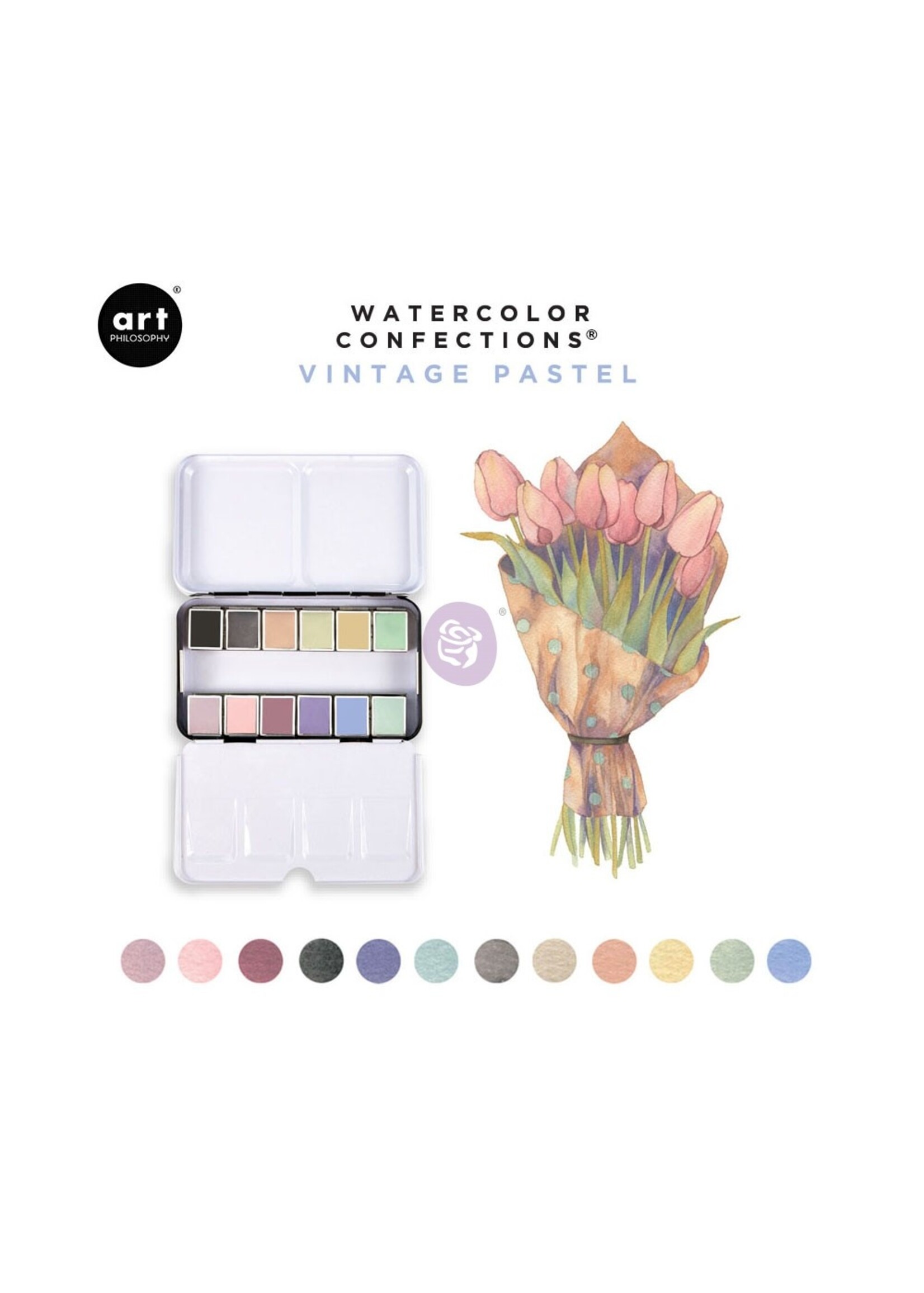 Art Philosophy Art Philosophy Watercolor confections vintage pastel