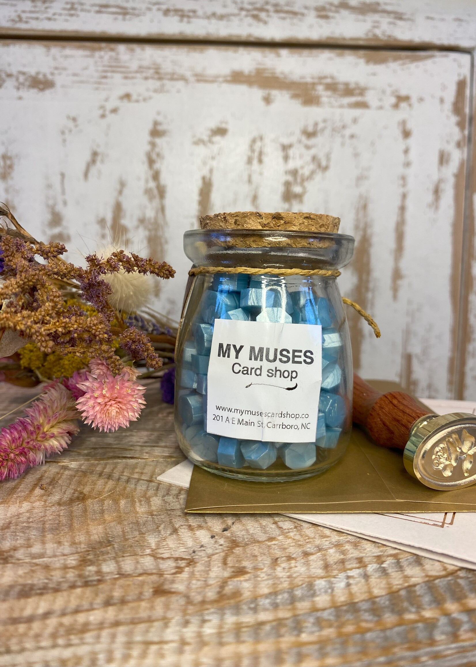 My Muses Card Shop My Muses Card Shop Bottle wax beads Aquamarine