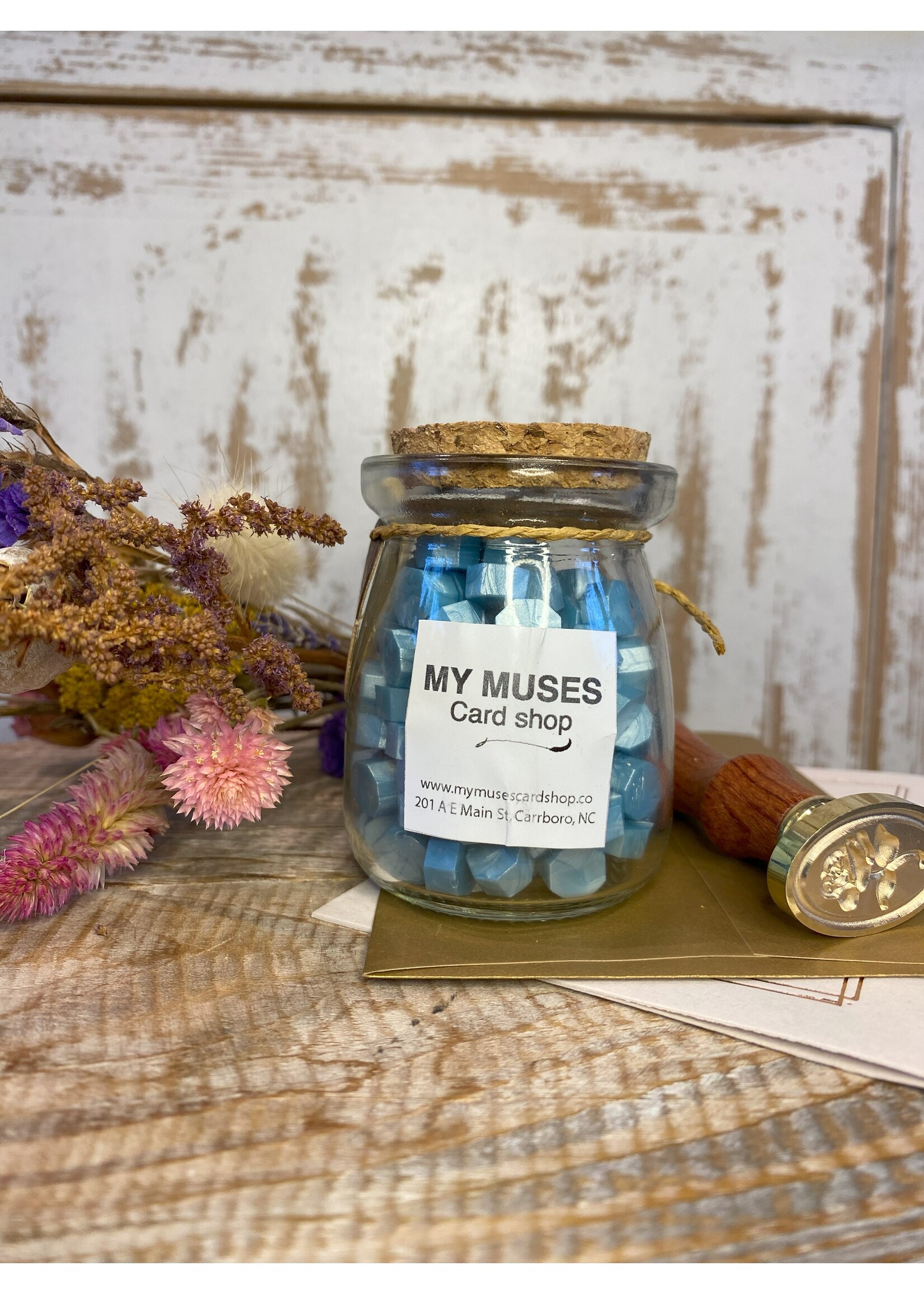 My Muses Card Shop My Muses Card Shop Bottle wax beads Aquamarine