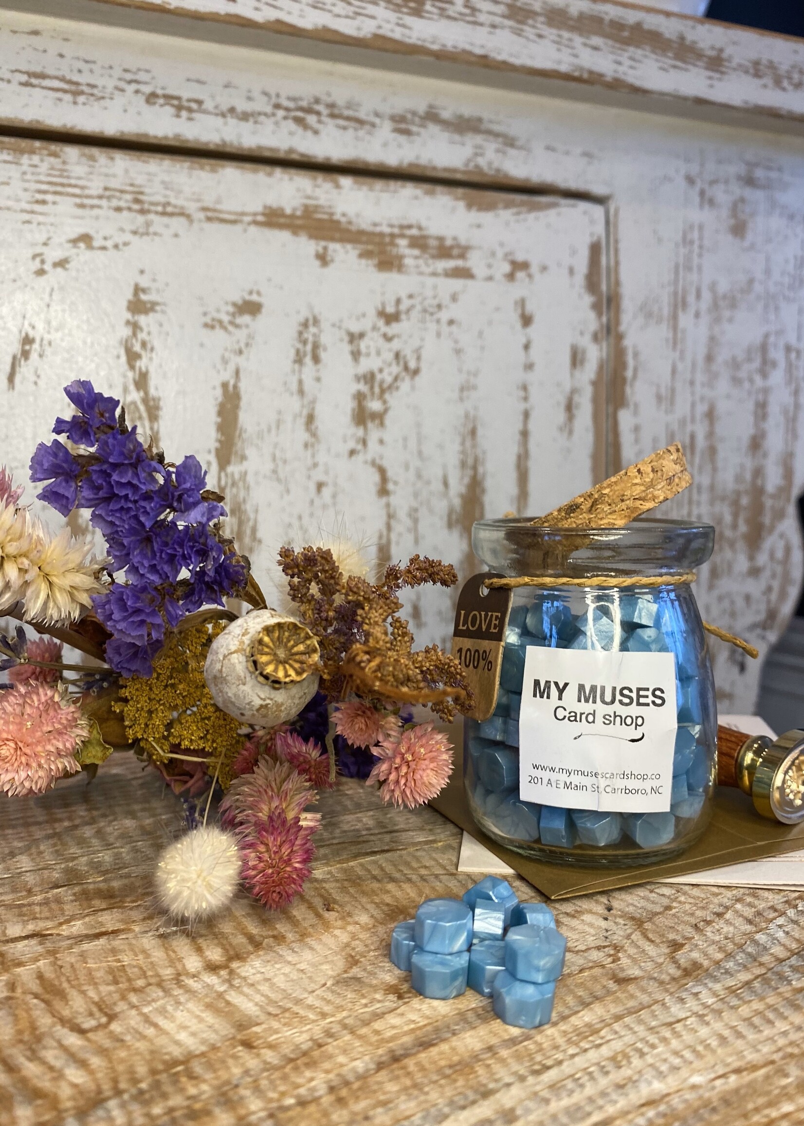 My Muses Card Shop My Muses Card Shop Bottle wax beads Aquamarine