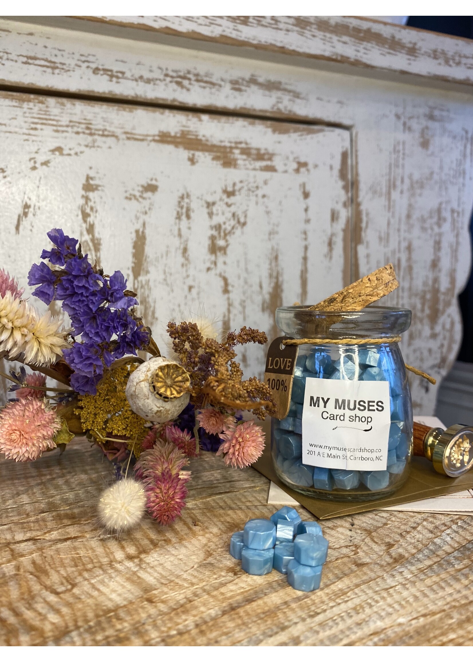 My Muses Card Shop My Muses Card Shop Bottle wax beads Aquamarine