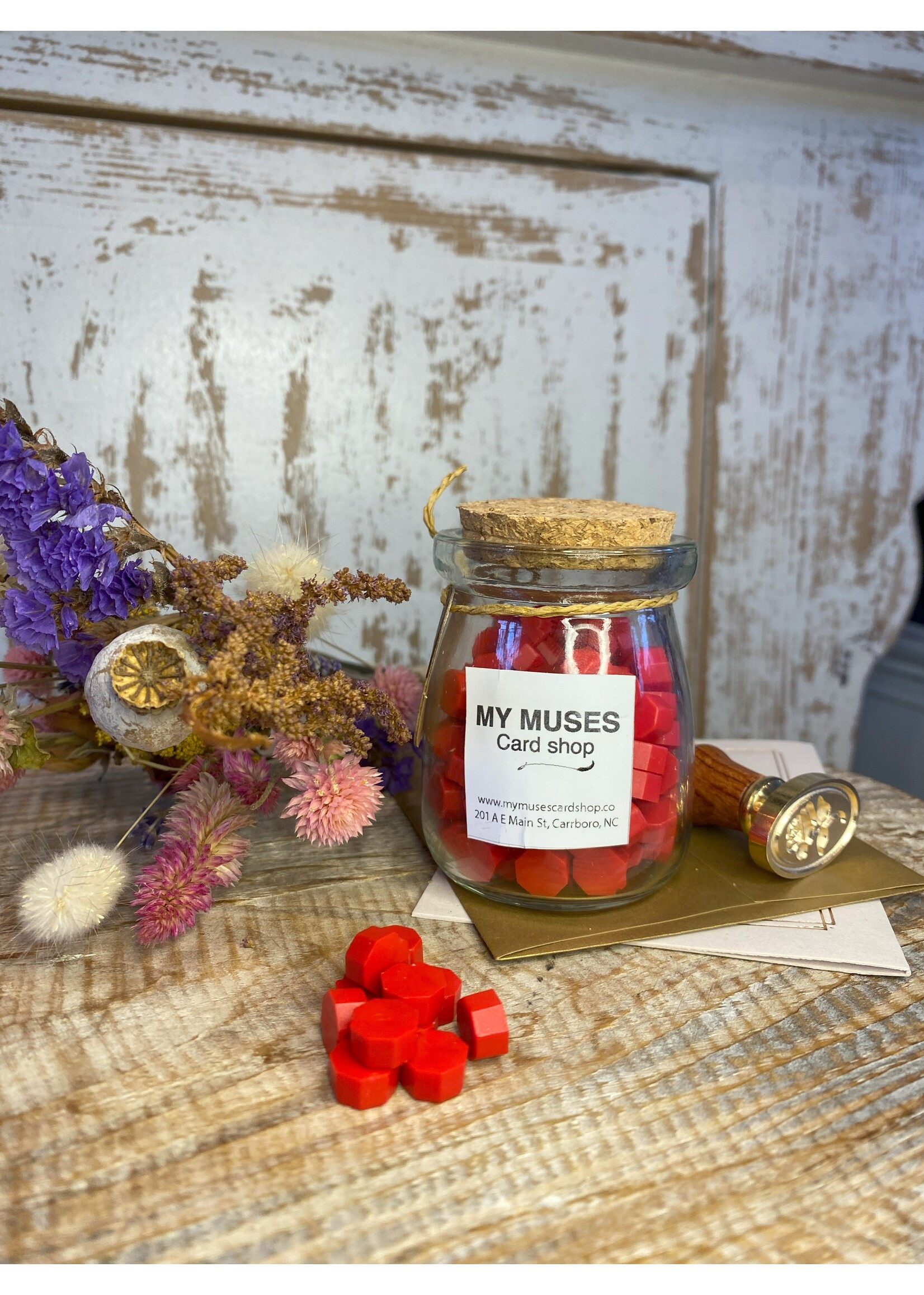 My Muses Card Shop My Muses Card Shop Bottle wax beads Red