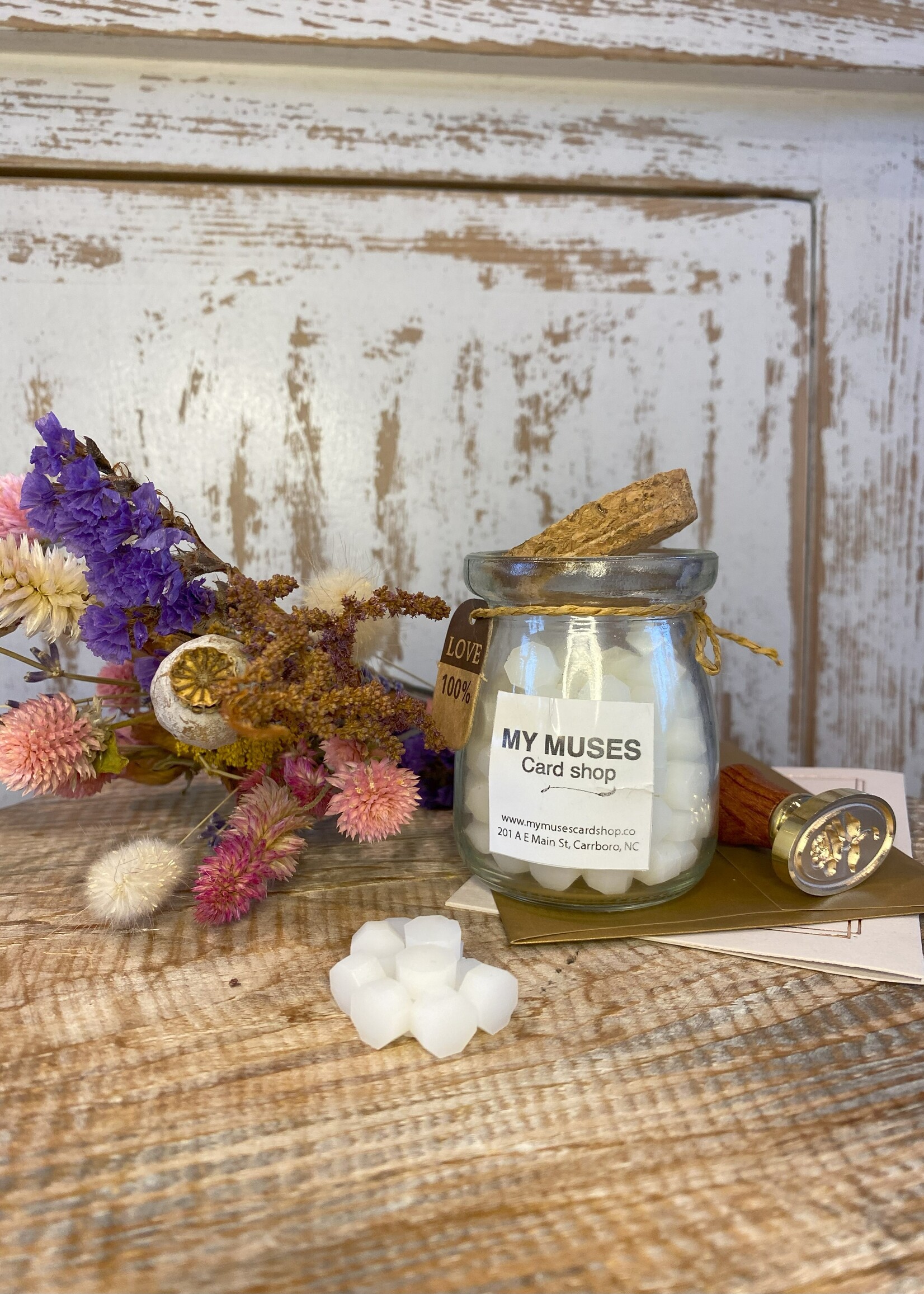 My Muses Card Shop My Muses Card Shop Bottle wax beads White