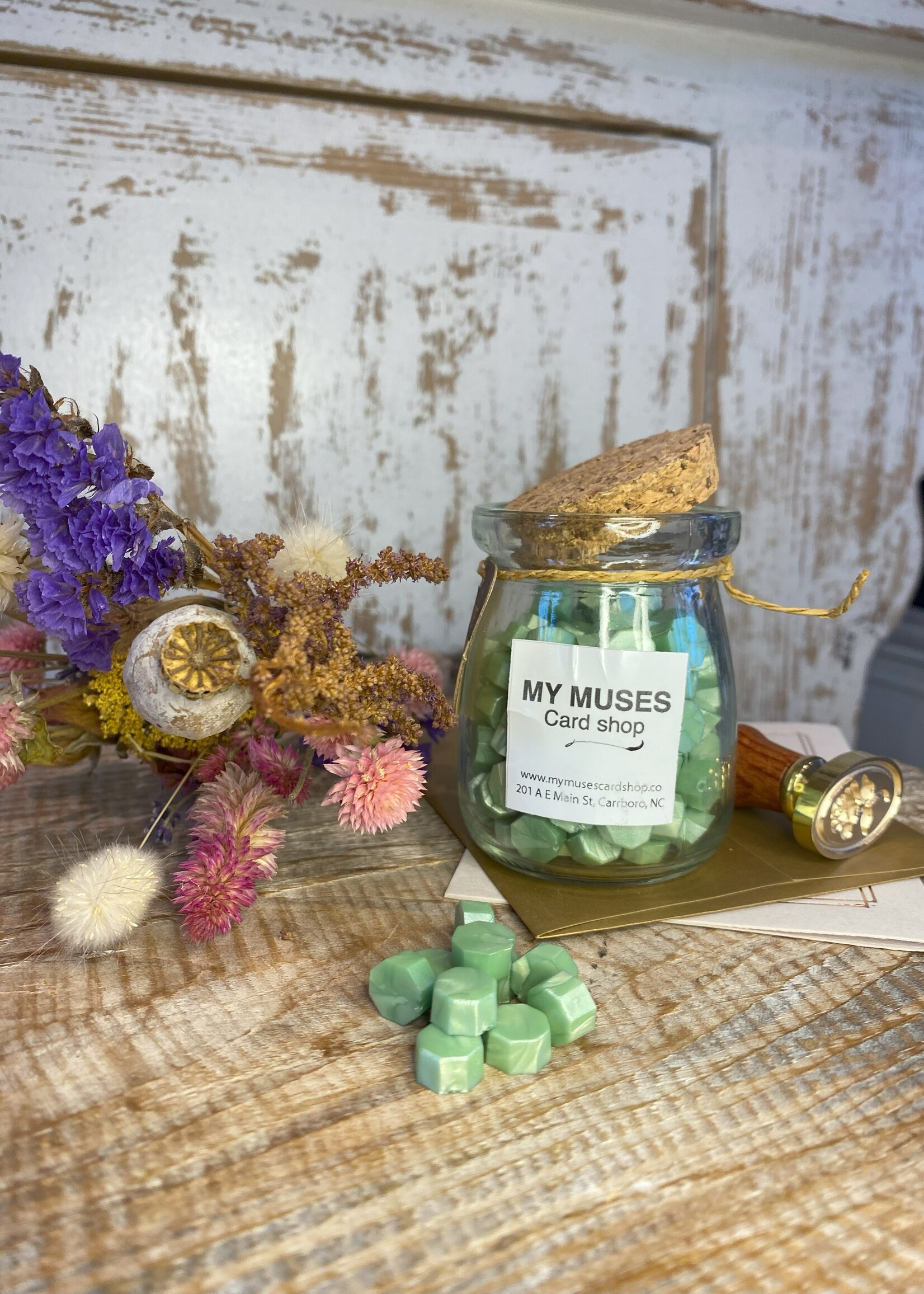 My Muses Card Shop My Muses Card Shop Bottle wax beads Light green