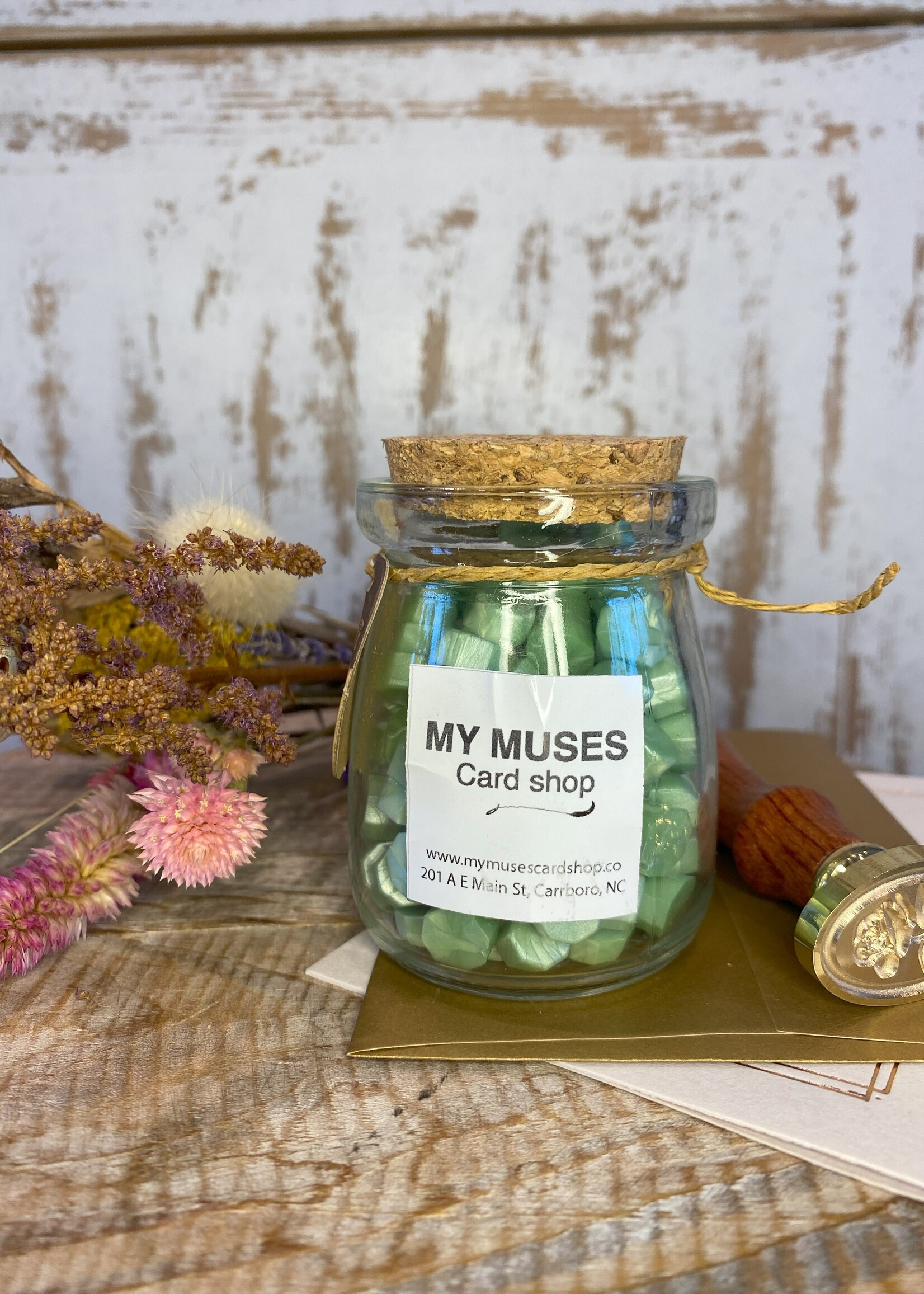 My Muses Card Shop My Muses Card Shop Bottle wax beads Light green
