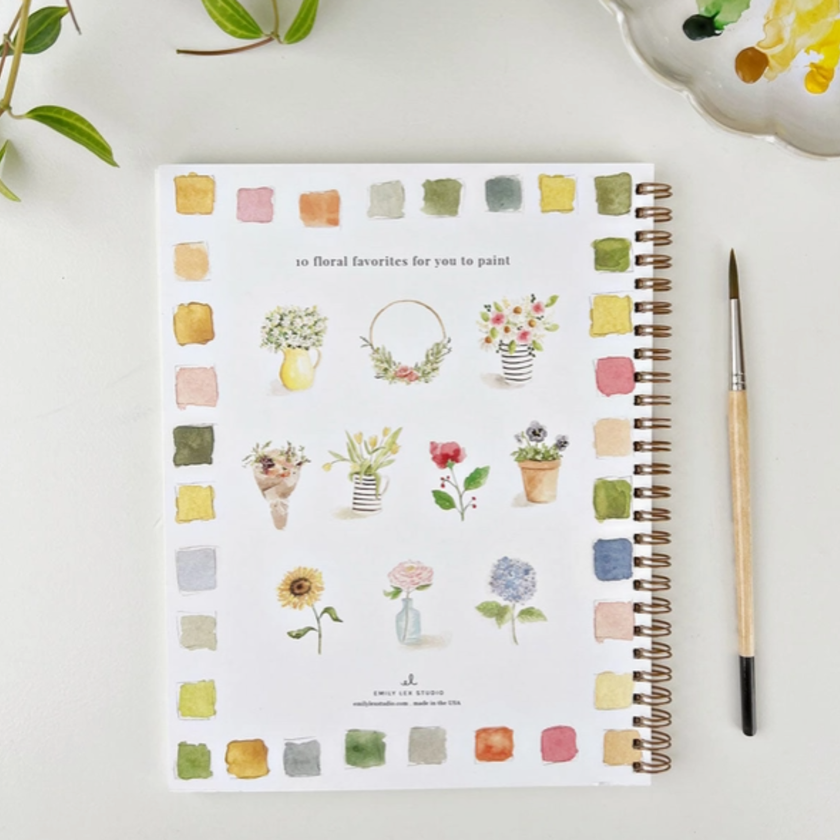 Emily lex studio Emily lex studio flowers watercolor workbook