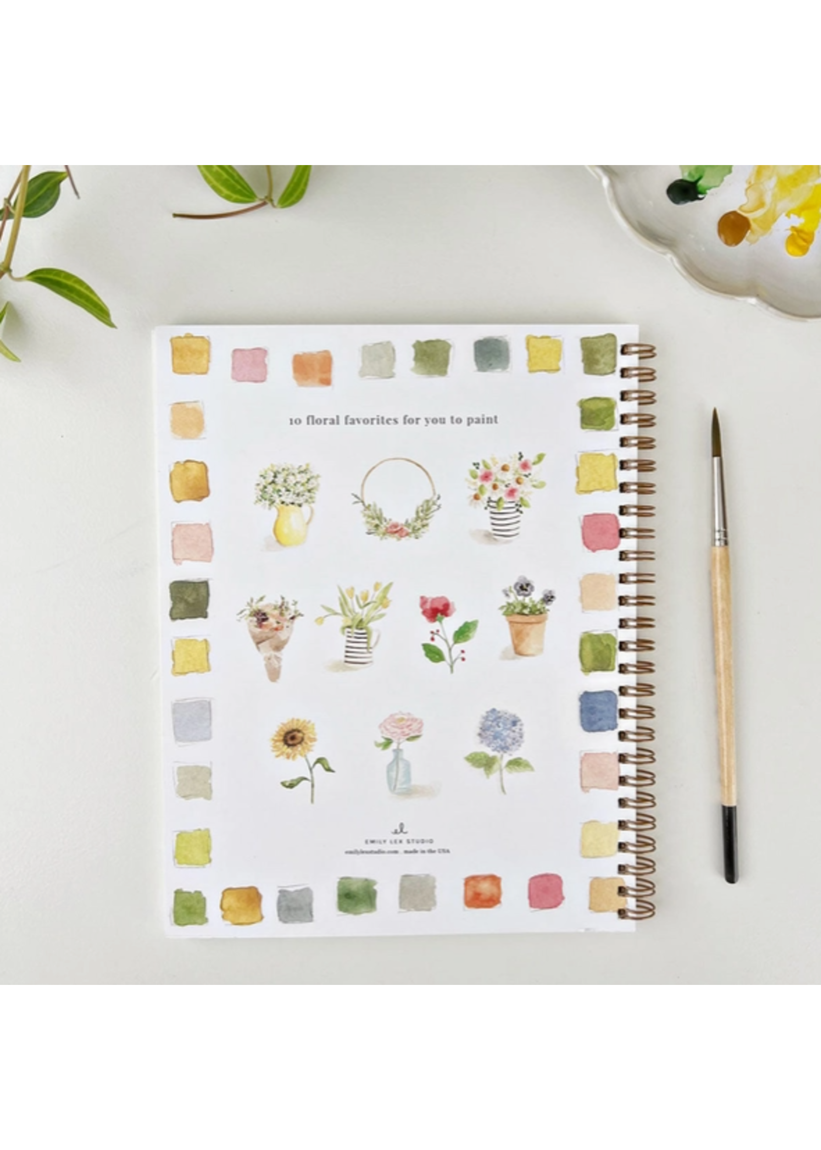 Emily lex studio Emily lex studio flowers watercolor workbook