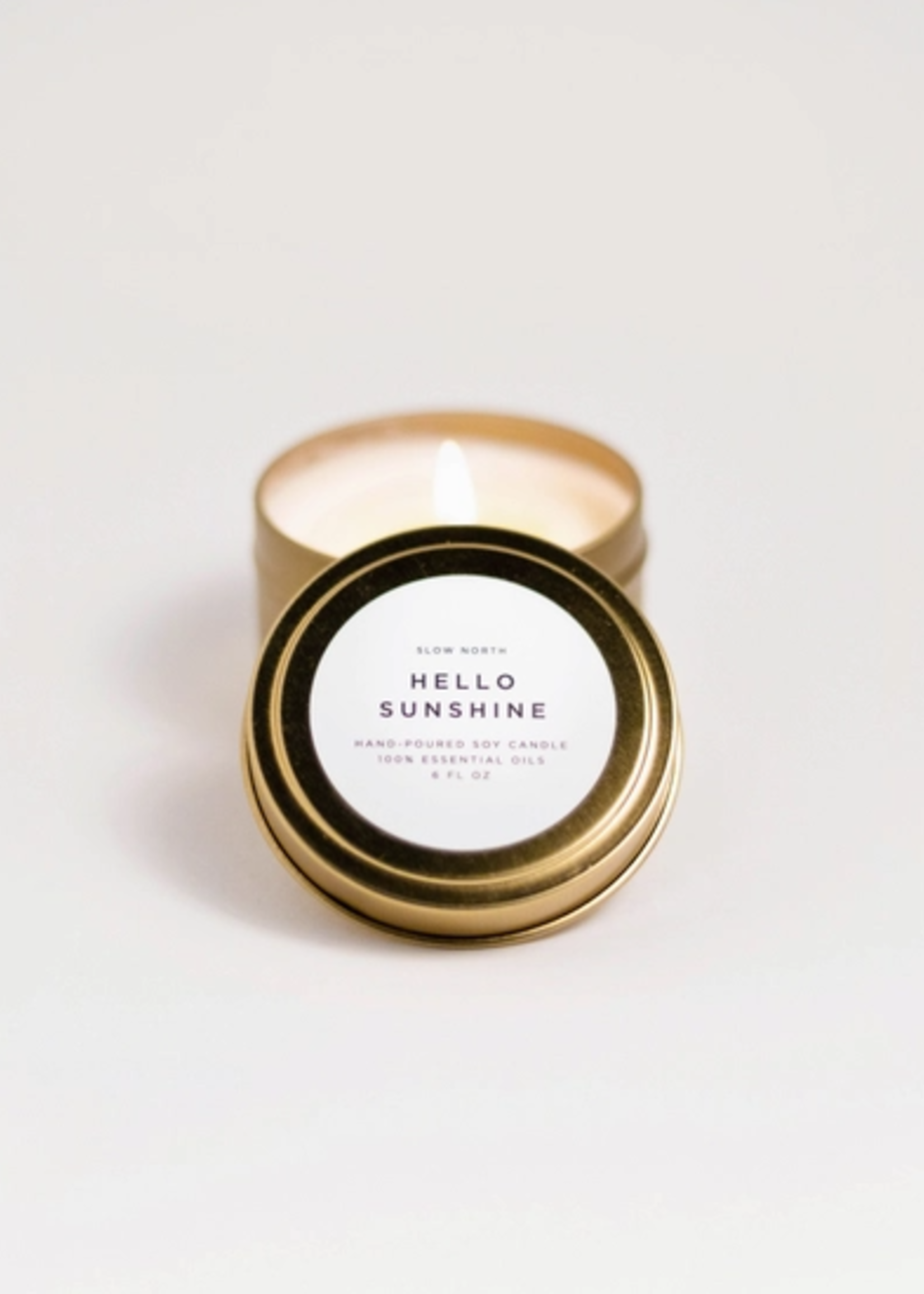 slow north Slow North Travel Tin Candles hello sunshine 6 oz