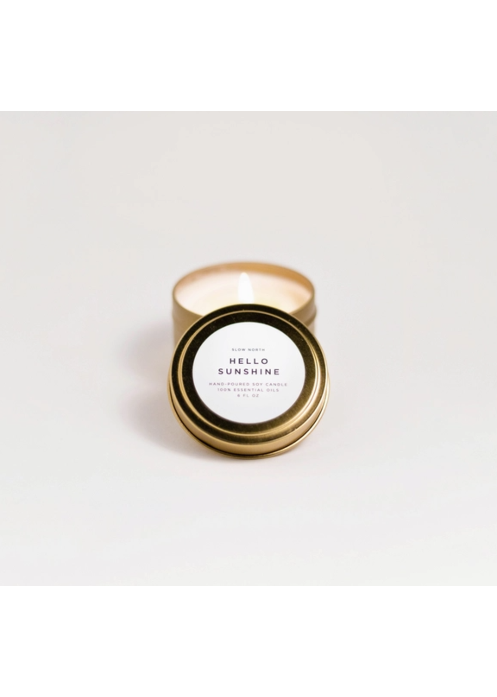 slow north Slow North Travel Tin Candles hello sunshine 6 oz