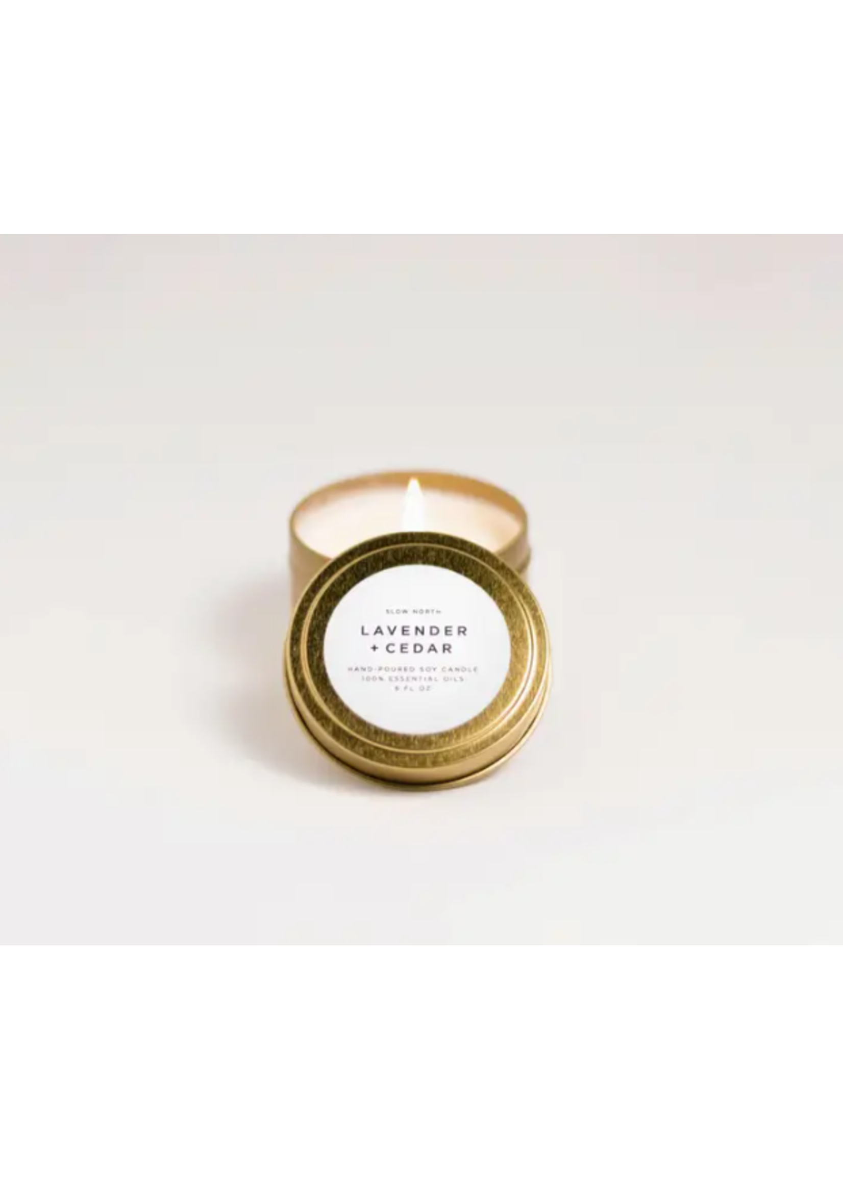 slow north Slow North Travel Tin   Candles | Lavender + Cedar (6 oz.)