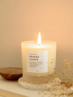 slow north Slow North  Orange + Clove Frosted Candle