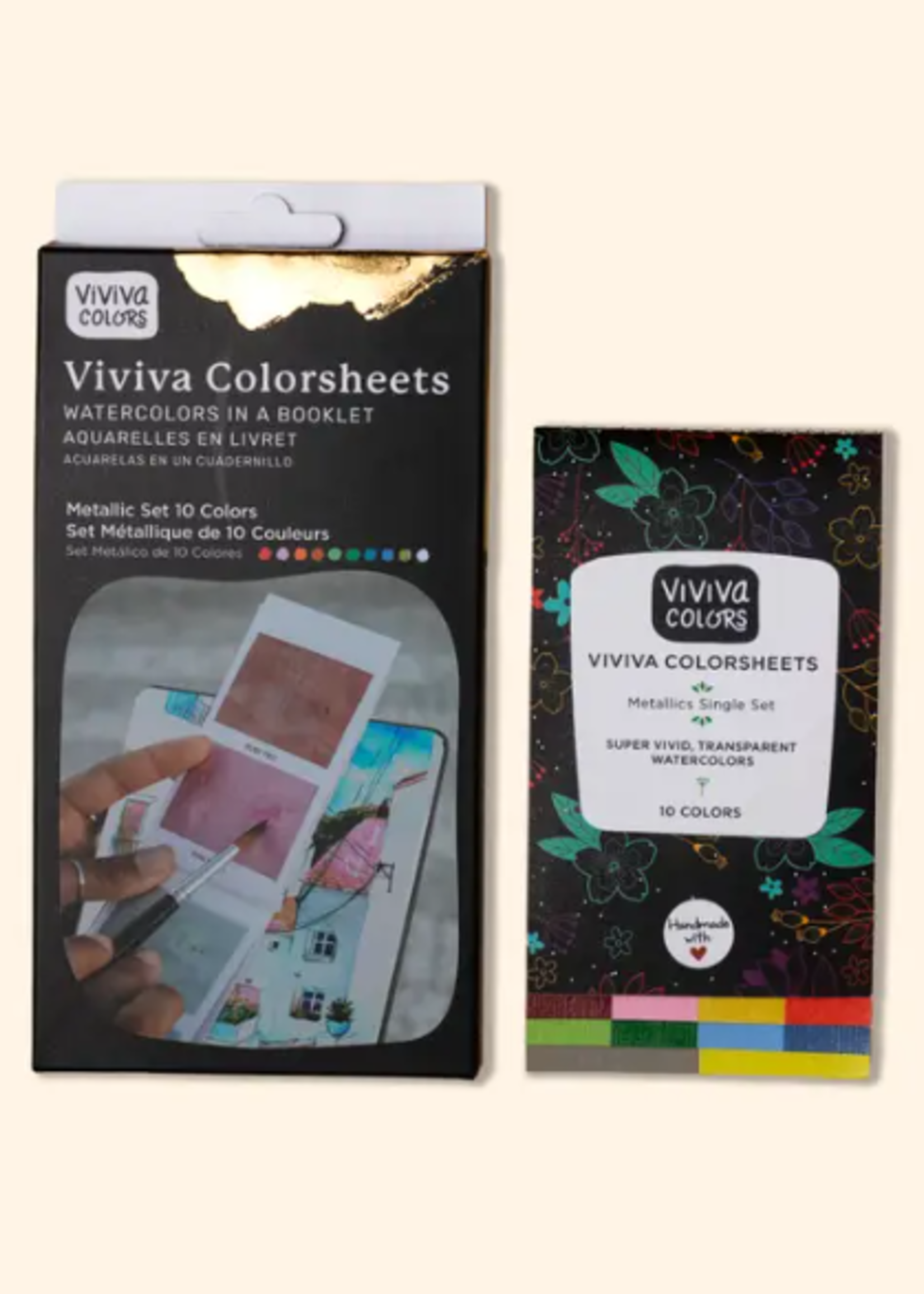 Viviva Colors Viviva Colors Colorsheets  Metallics  10 Watercolors