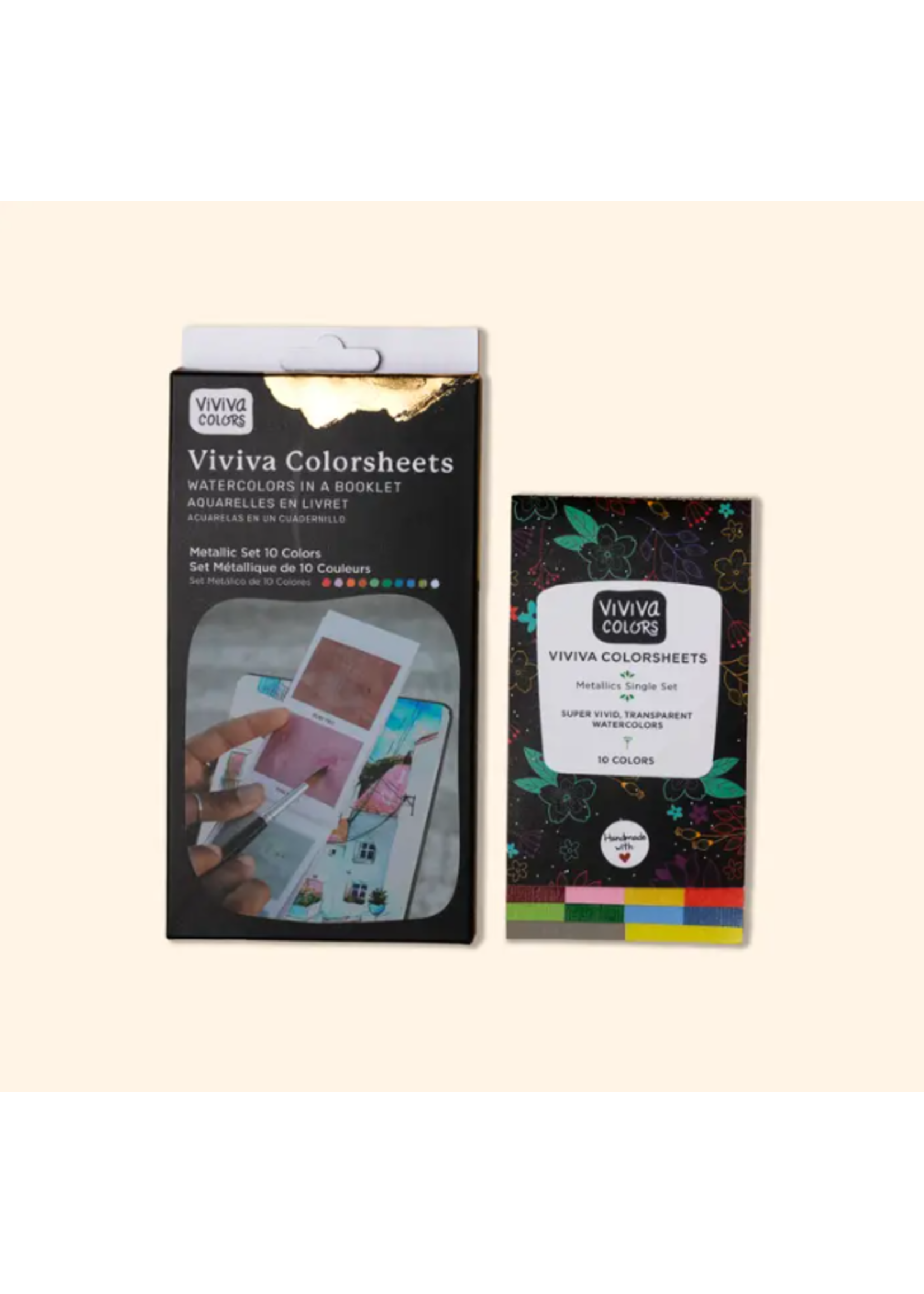 Viviva Colors Viviva Colors Colorsheets  Metallics  10 Watercolors
