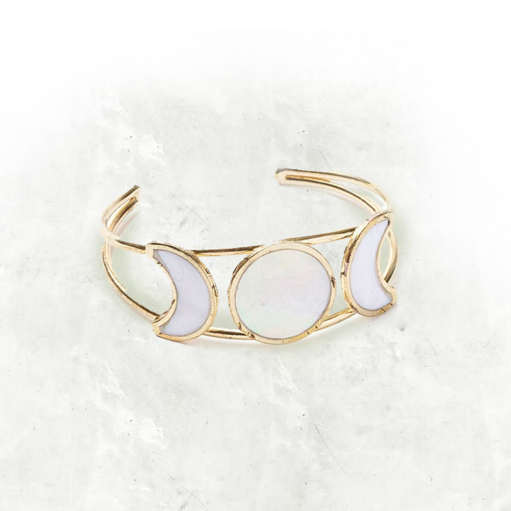 Matr Boomie Rajani Moon Phase Cuff Bracelet  Mother of Pearl JMB 200