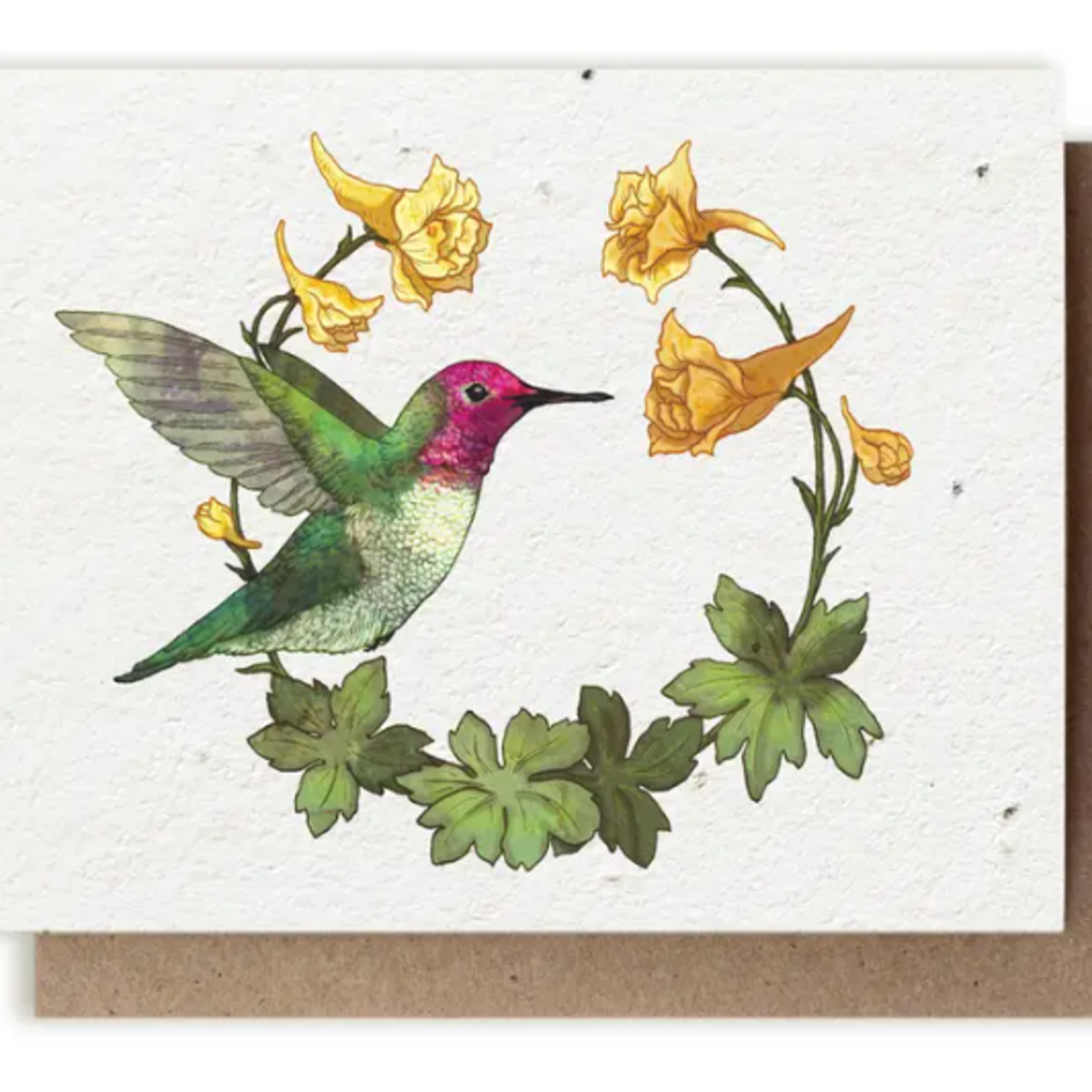 The Bower Studio The Bower Studio plantable seed Hummingbird and Larkspur