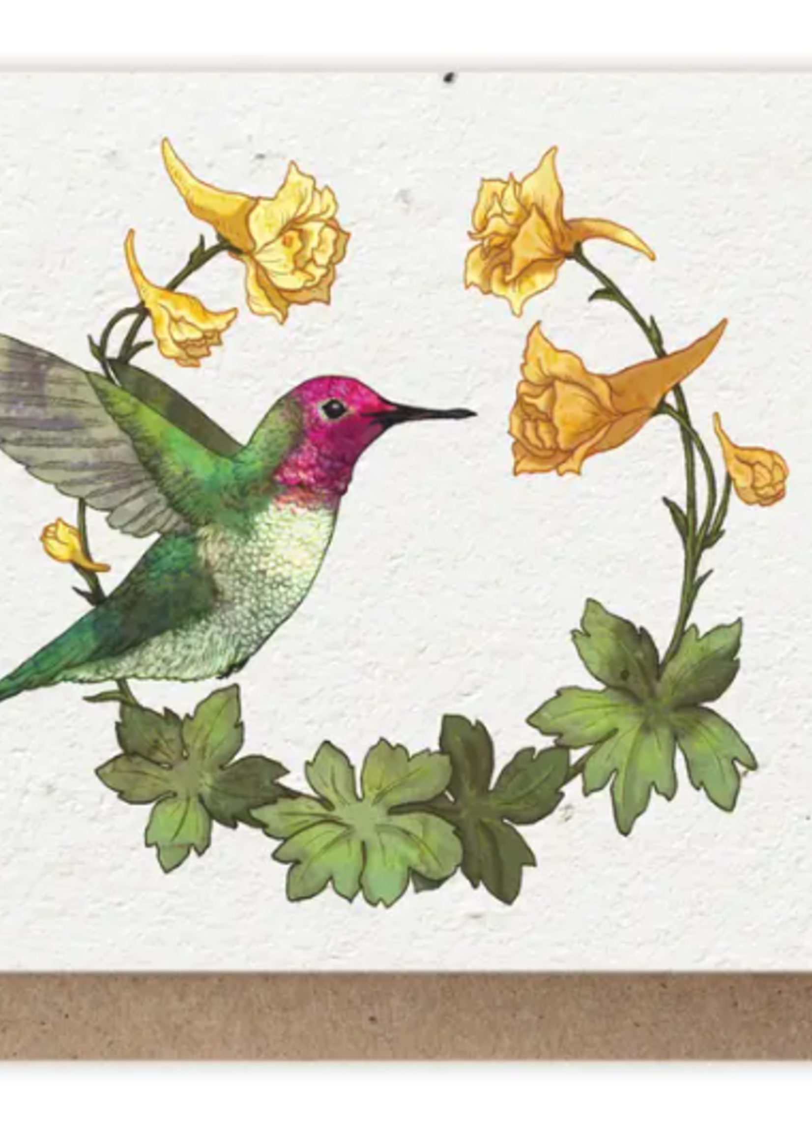 The Bower Studio The Bower Studio plantable seed Hummingbird and Larkspur