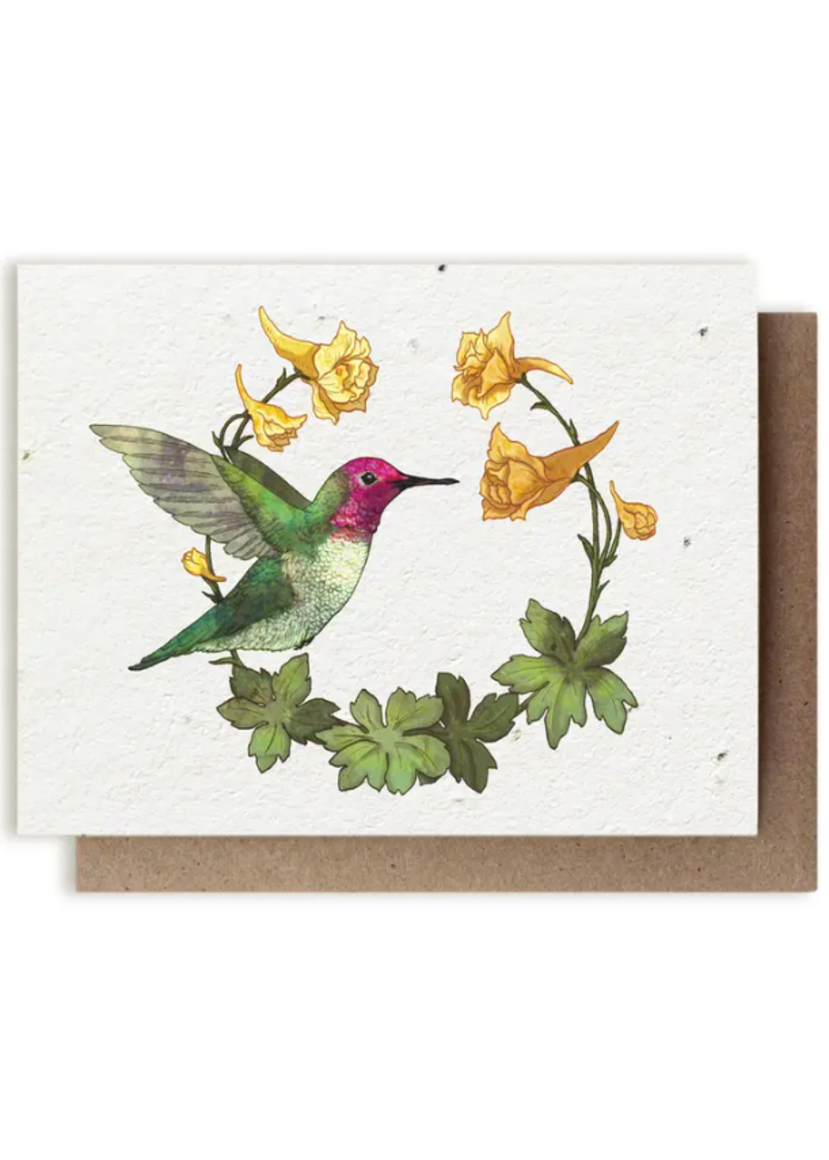 The Bower Studio The Bower Studio plantable seed Hummingbird and Larkspur